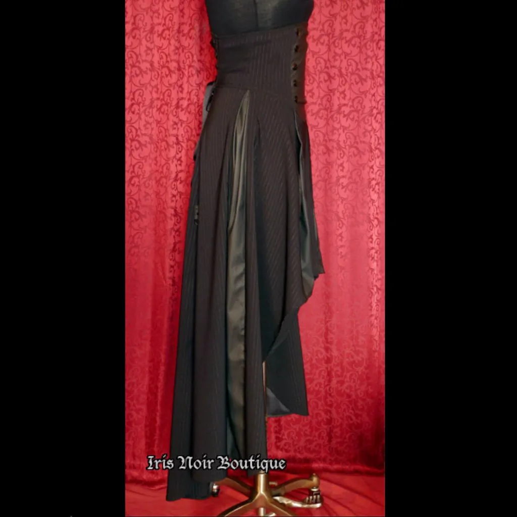 Lip Service Gangsta Pranksta Goth Steampunk High Waist Bustle Corset Skirt XS - Image 6