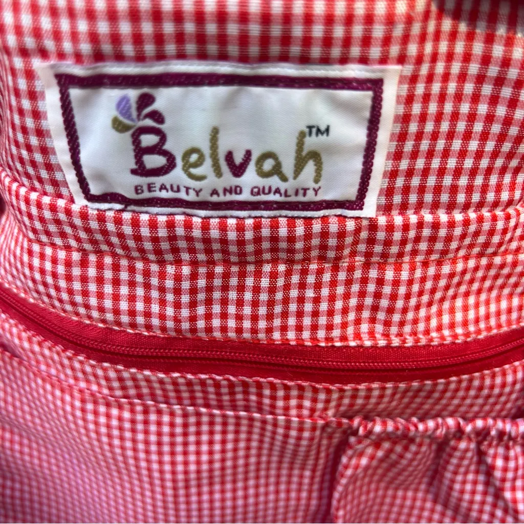 Belvah QUILTED DUFFLE BAG Polka Dot Overnight Travel Bag Georgia Bulldog Colors Red - Image 5