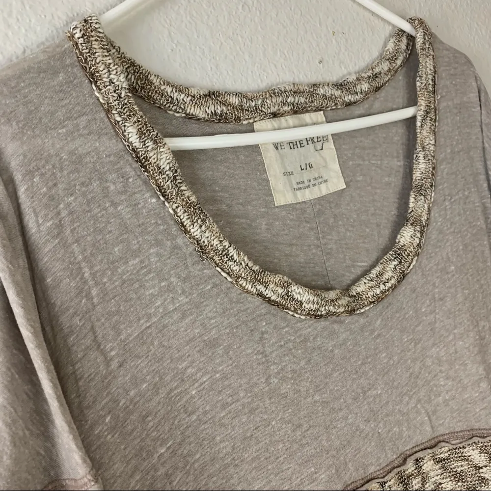 We The Free layered fringe knit top Size Large - Image 2
