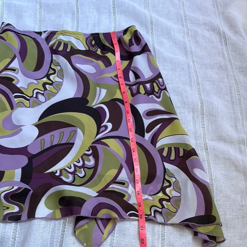 A. Byer Y2k Patterned Asymmetrical A-Line Skirt - Image 12