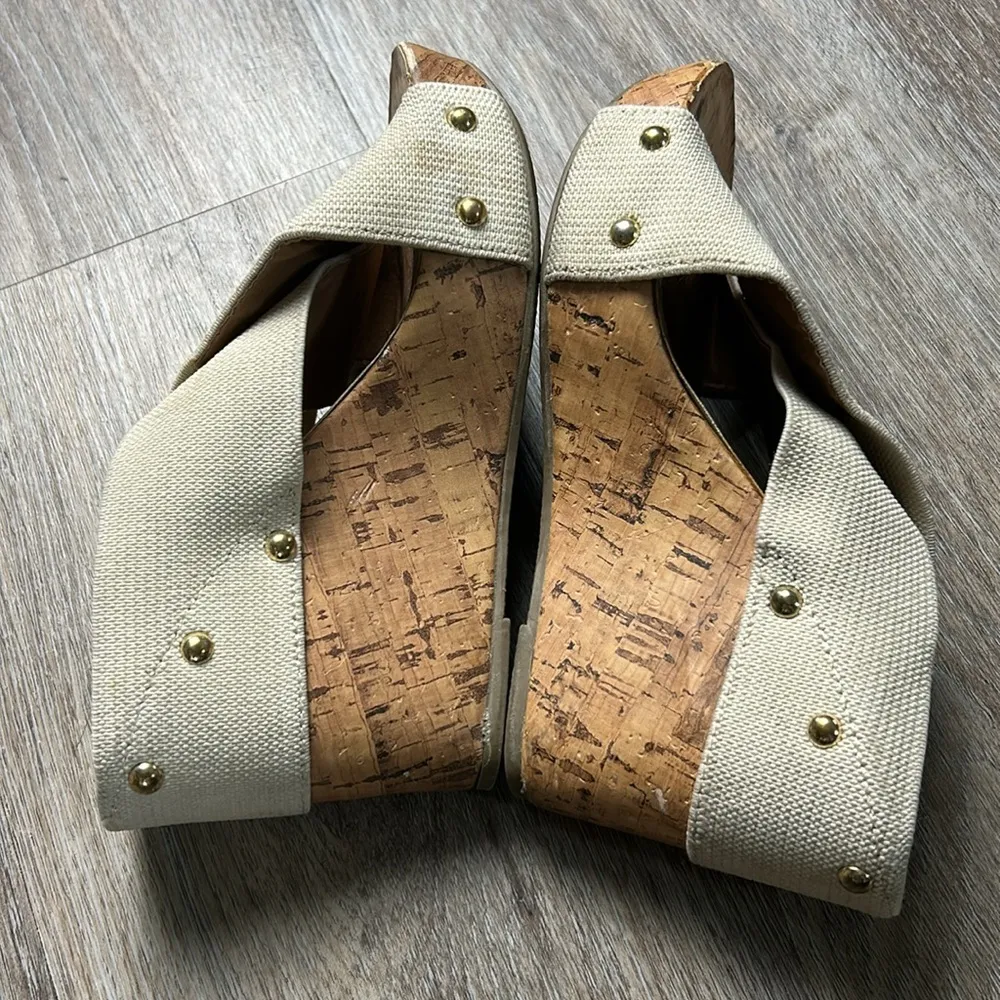 Montego Bay Cream Wedge Sandals Size 6/7 - Image 12