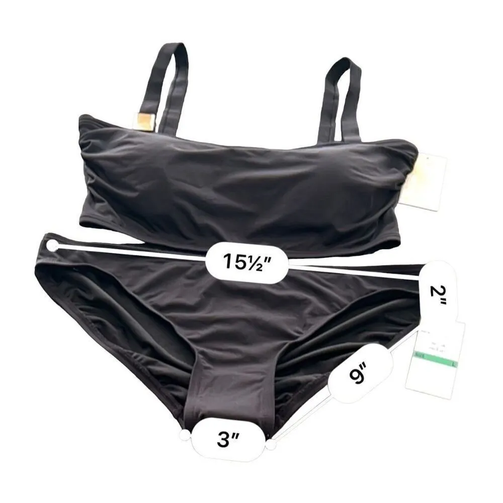 Michael Kors One Shoulder Bikini swimsuit Set size L - Image 5