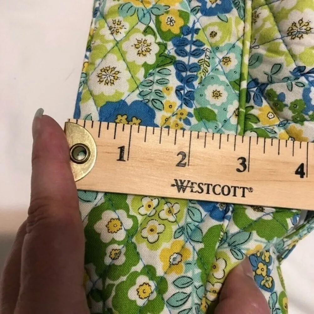 Vera Bradley English Meadow Small Y2K Bag Baguette Shoulder Crossbody Green Blue - Image 10