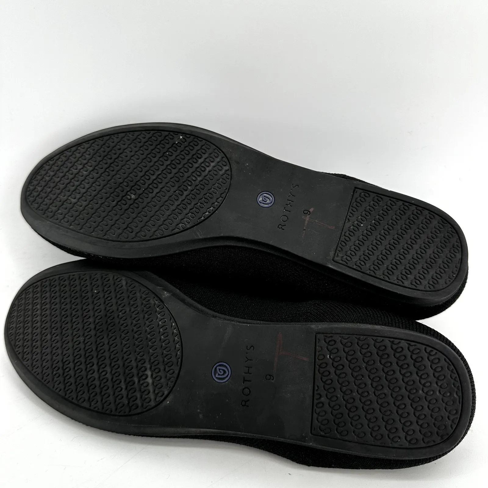 Rothy's The Loafer Slip On Ballet Flat Shoes Lightweight Knit Black Solid 9 - Image 7