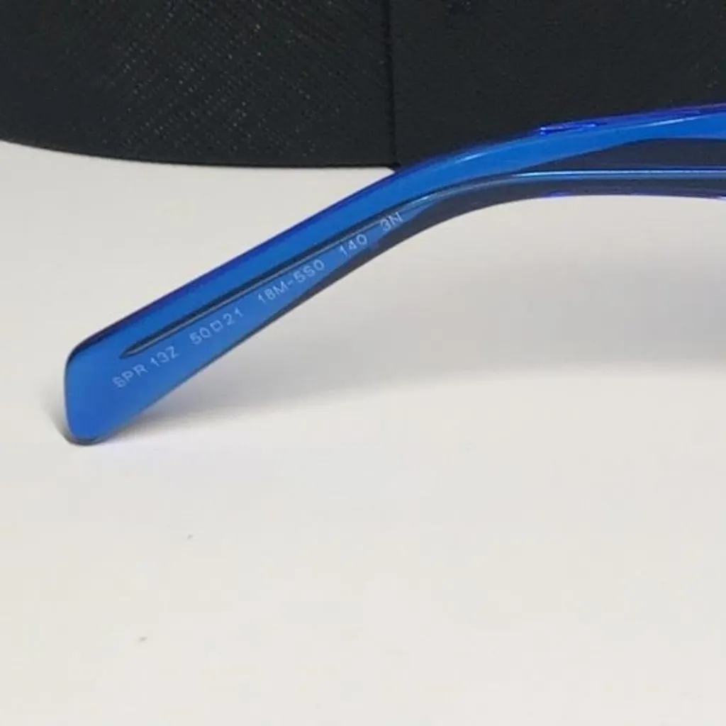 New Authentic Prada PR13Z Sunglasses – Blue Frame / Grey Lenses, Square Shape - Image 7