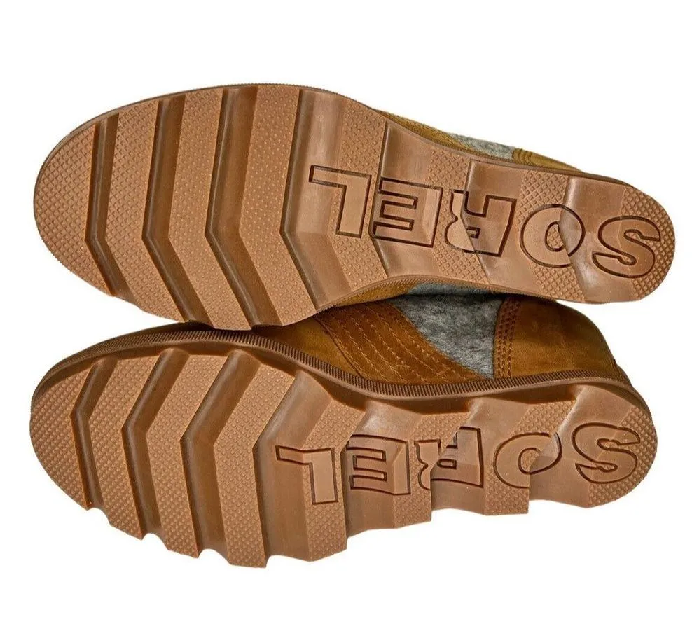 Sorel Lexie Wedge Boots Leather Camel Brown Waterproof Women’s Size 10 - Image 8