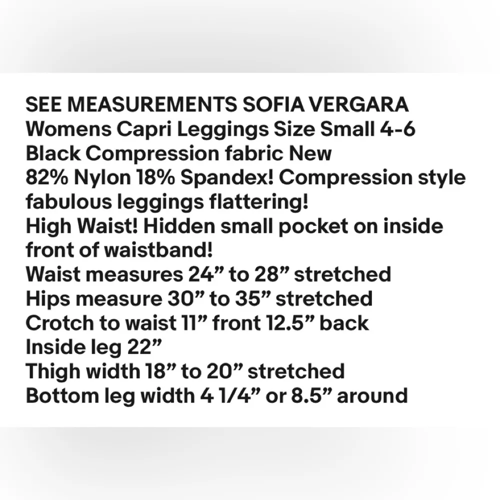 SOFIA VERGARA Womens Leggings Size S 4 - Image 8
