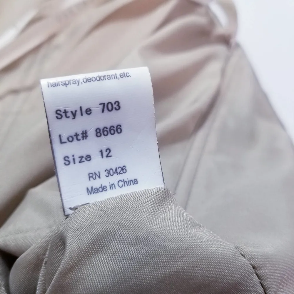 Bari Jay Olive Green Pleated Rhinestones Strapless Evening Dress Size 12 - Image 11