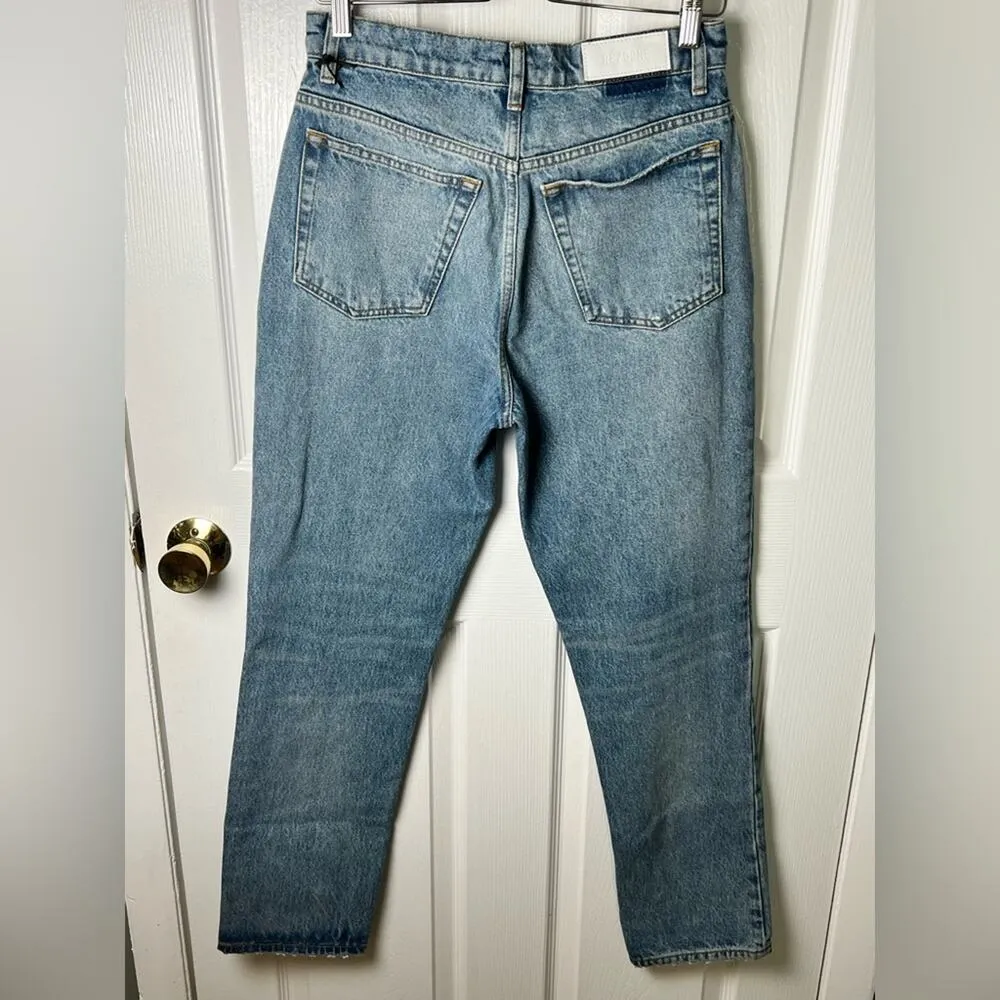 Re/done Revolve Womens Distressed Knee High Wst Originals 70s Straight Leg Sz 28 - Image 10