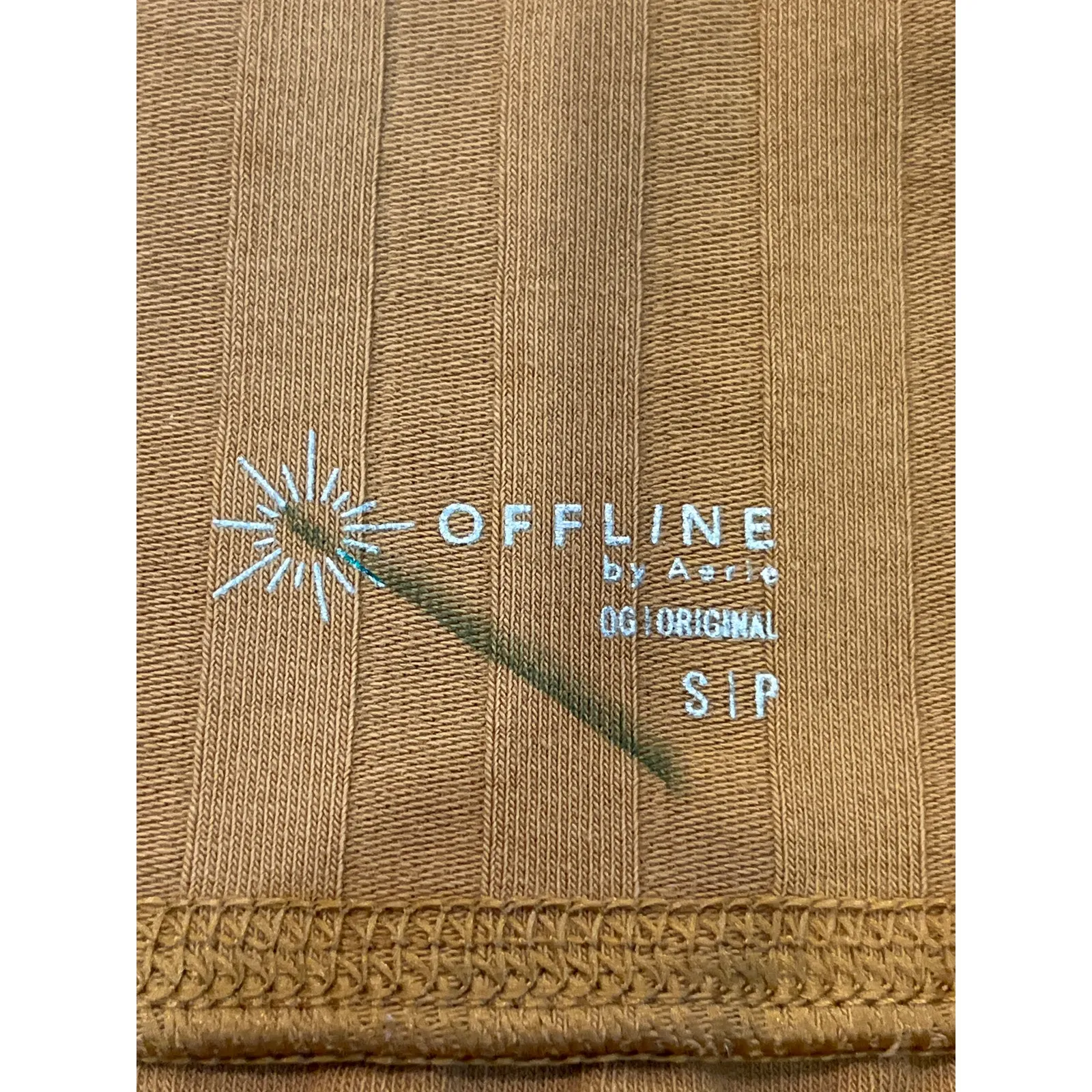 Aerie Offline Brown Ribbed Groove On Mini Skirt‎ Small - Image 2