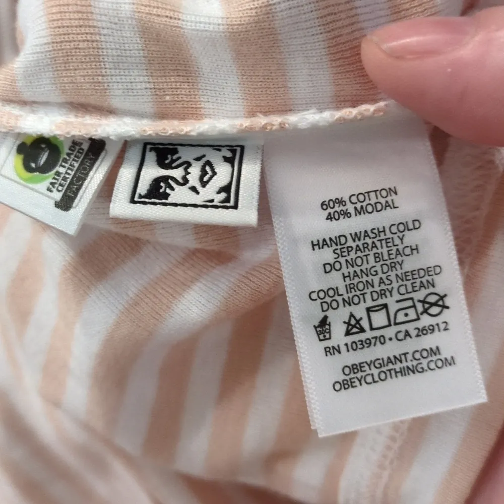 Obey Sunny Stripped Rosa Striped Tank Size Small - Image 4