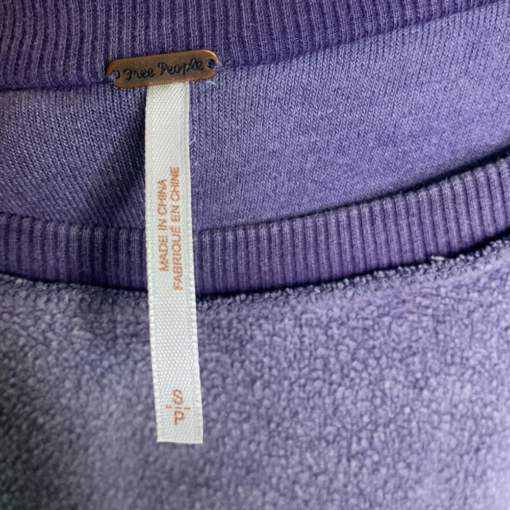Free People Women's Sweater My Sweatshirt Scoop Neck Pullover Purple W-491 Sz S - Image 5