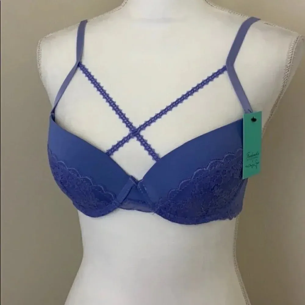 Fredricks Of Hollywood Padded Lace Bra 32C NWT Lydia Strappy Detail - Image 2