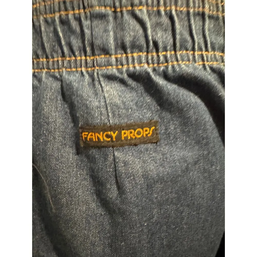 VINTAGE FANCY PROPS Wilkins High Waist Button Up Dark Wash Denim Skirt Blue Size 10 - Image 4