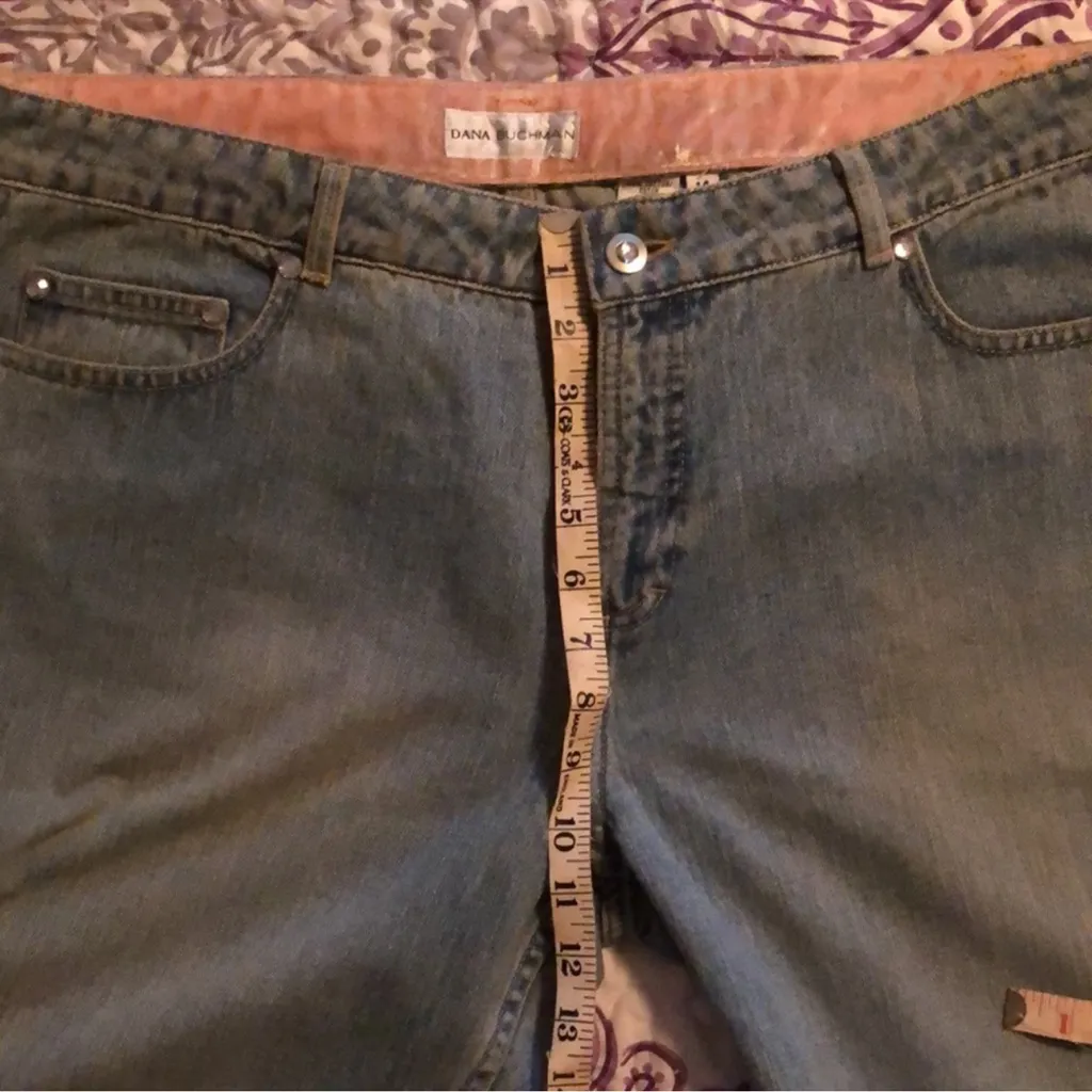 Dana Buchman Rhinestone Bow Blue Jeans - Image 7