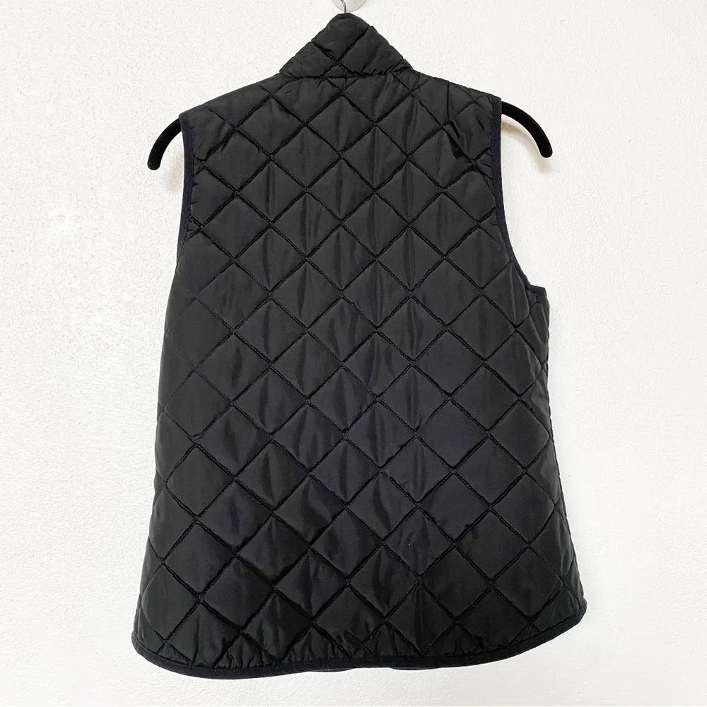 Old Navy Black Quilted Full Zip Vest Size Small - Image 7