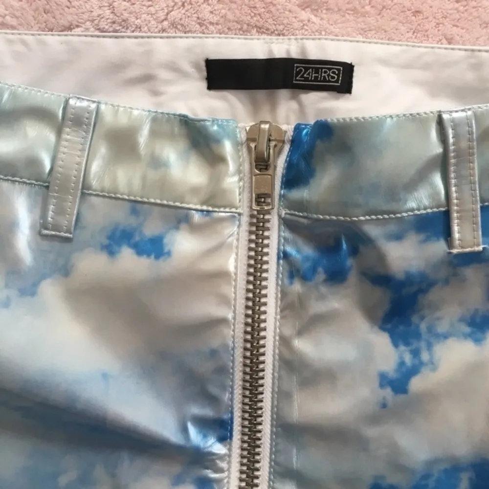 Dolls Kill Cloudy Skies Vegan Leather Moto Shorts - Image 2