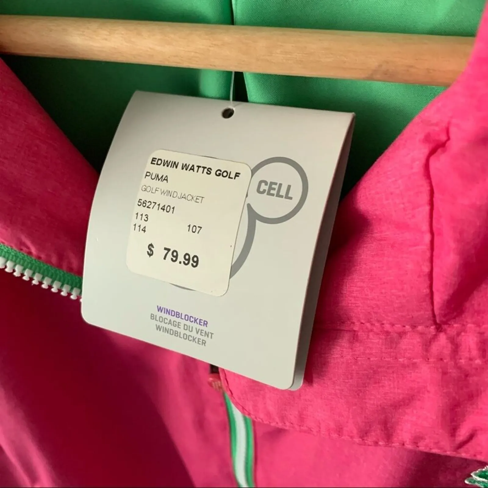 Puma Golf Wind Jacket Cabaret Heather Bright Pink NWT - Image 4
