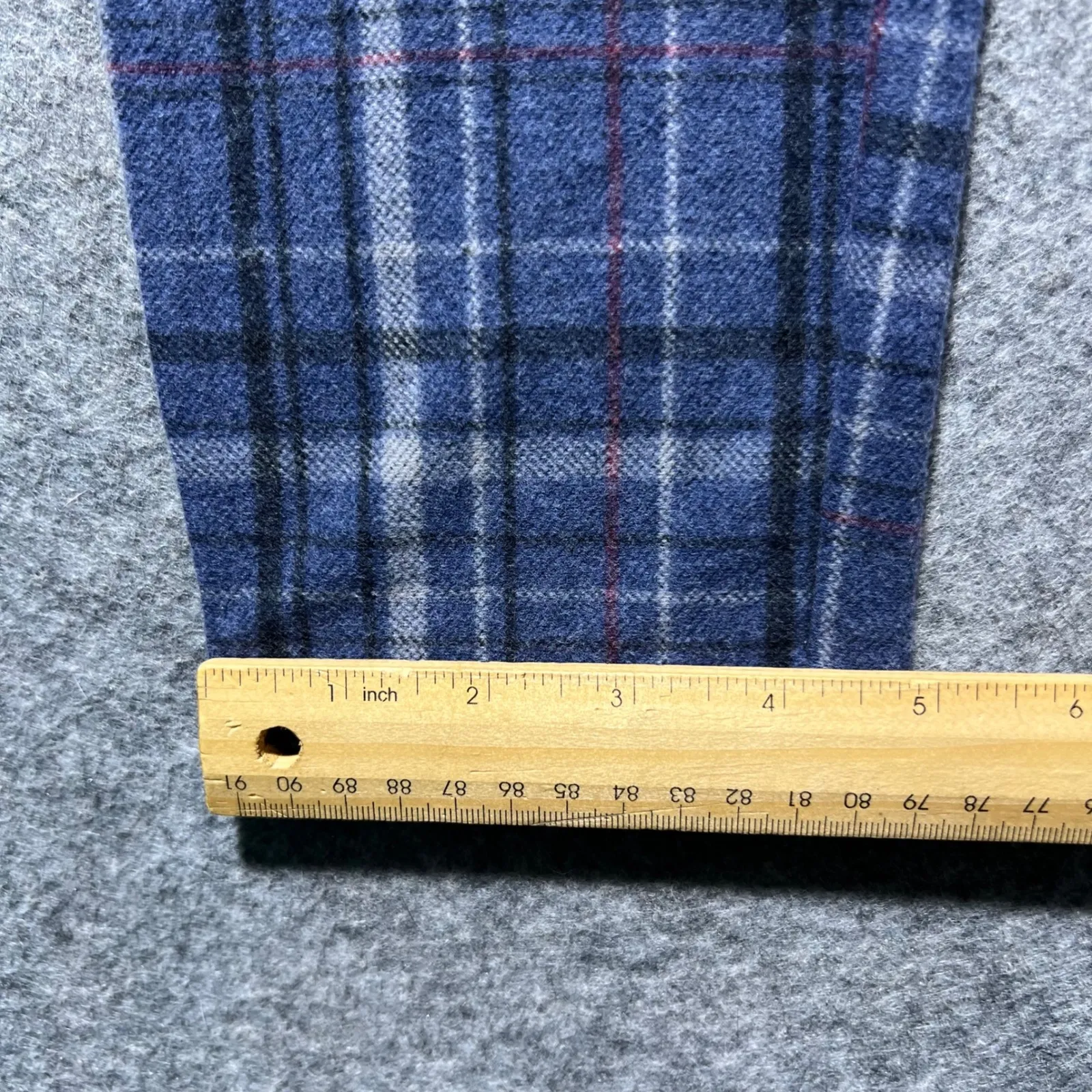 Natural Reflections Brushed Indigo Plaid Leggings Pants Medium - Image 4