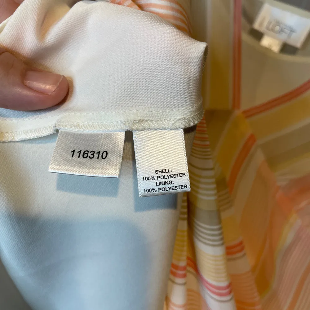 Vintage Ann Taylor Loft Long Sleeve Blouse Size 12 Summer Pastel Chic - Image 7