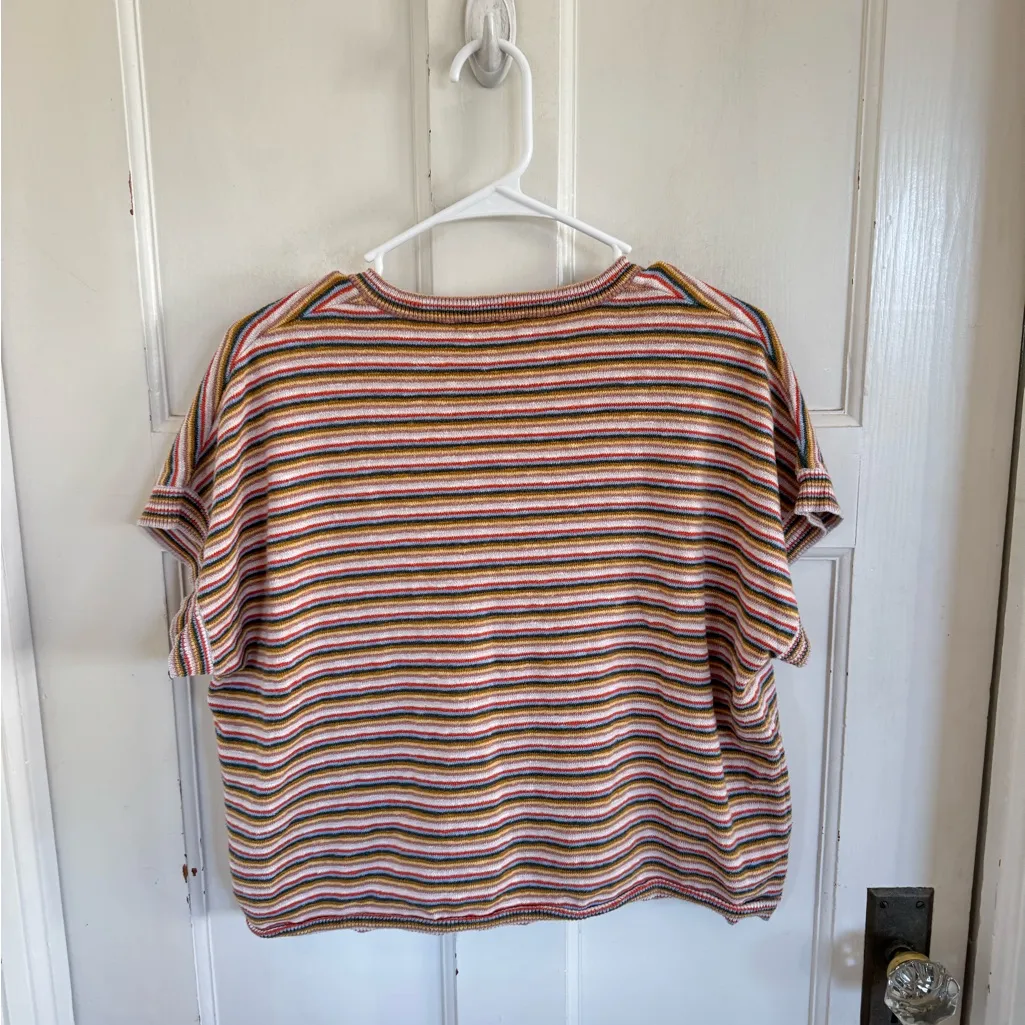 Madewell  striped Paulson sweater tee size medium - Image 7