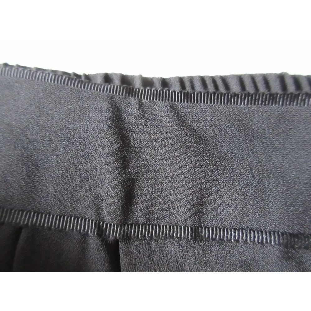 NWT Ellen Tracy Black Soft Fluid Stretch Crepe Pleated Pull-on Crop Pants 12 - Image 8