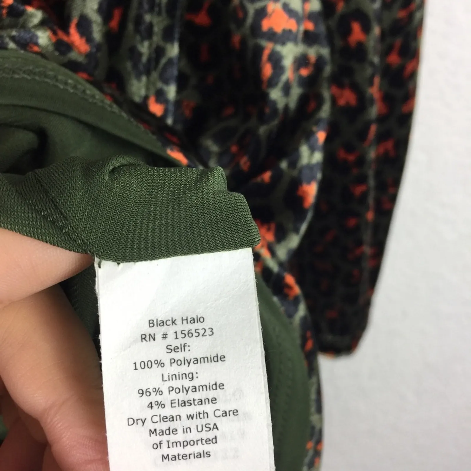 Black Halo Briar Green Animal Print Crushed Velvet Mini Dress Size 6 Holiday - Image 7