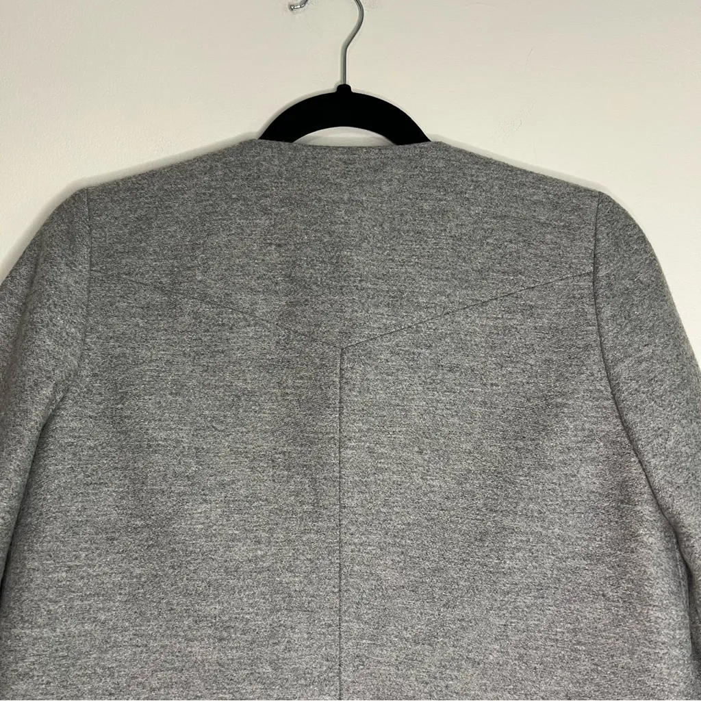 Theory Women’s Cropped Wool-Blend Jacket Gray Petite‎ P - Image 7