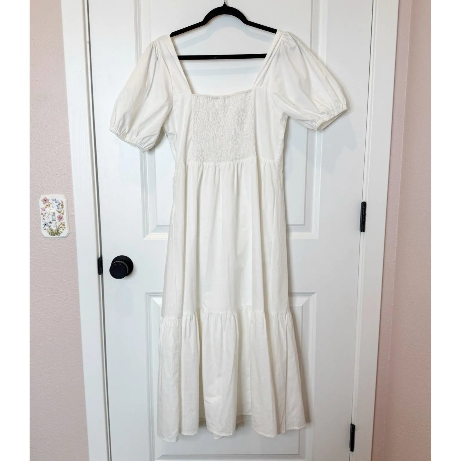 Astr The Label Womens White Milkmaid Maxi Dress Size M Coquette Cottagecore Soft - Image 3