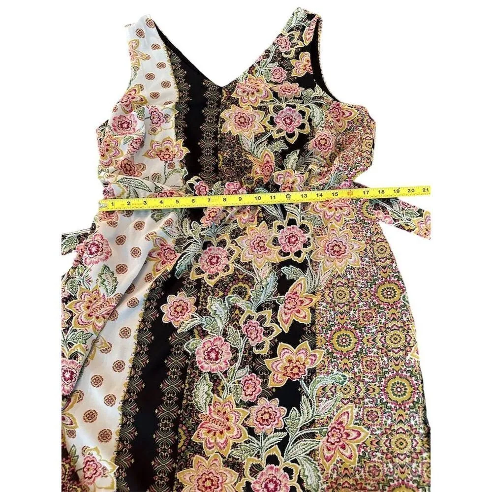 Lane Bryant Women's Size 14 Floral Chiffon Sleeveless Midi Dress - Image 10