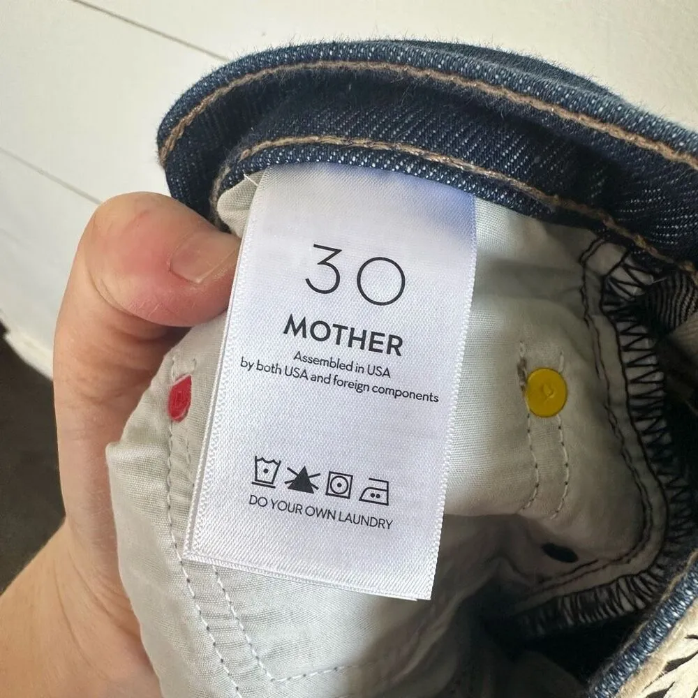 Mother Snacks Women’s 30 The Pleated Fun Dip Puddle Jeans Cold Brew New NWT Blue - Image 6