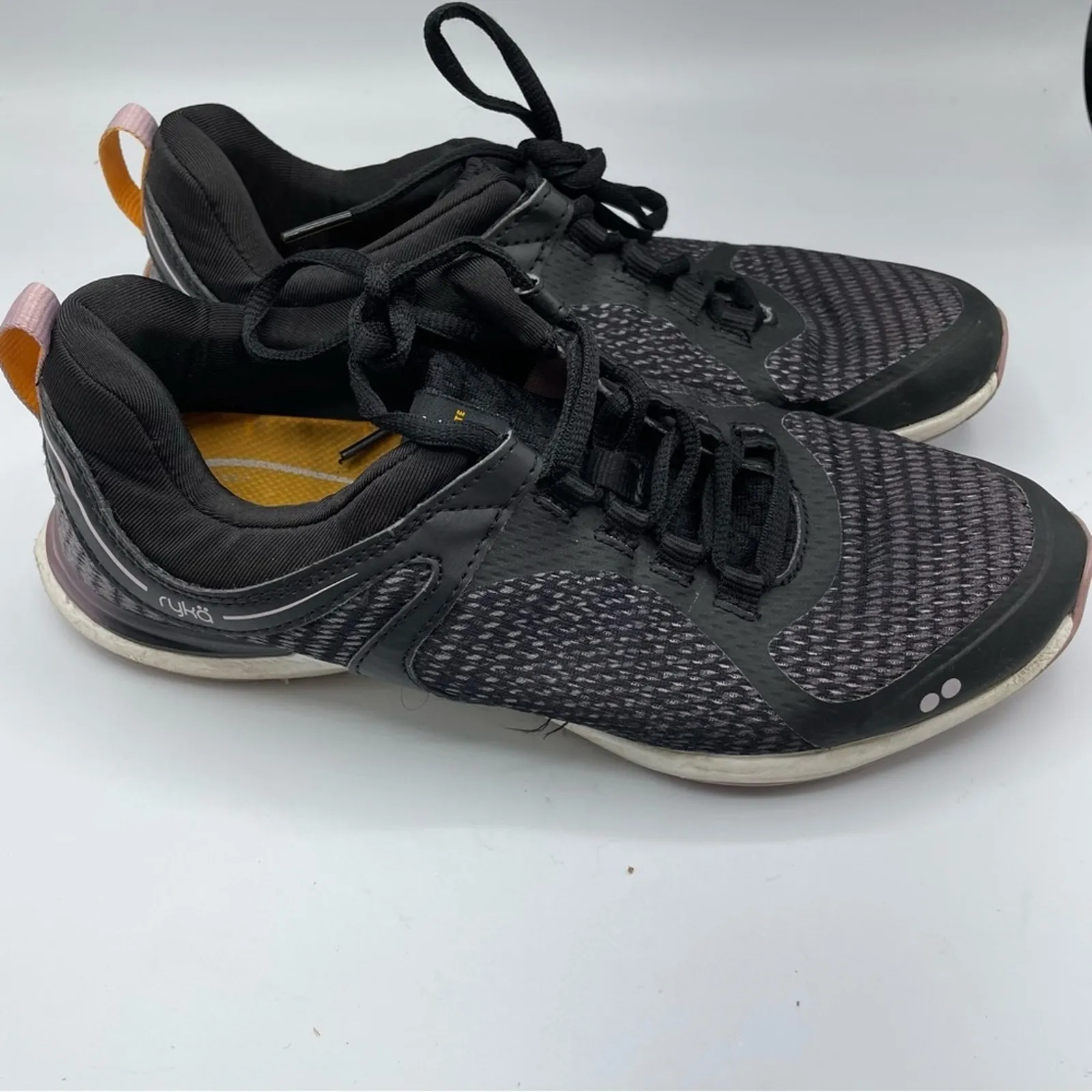 Ryka Black Graphite Running Shoes Sneakers Womens 9 Lace Up Comfort Classic - Image 2