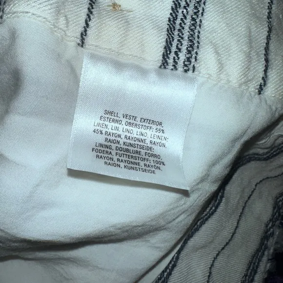 Anthropologie Akemi &‎ Kin Claudia Sleeveless Striped Linen Dress White size 2 - Image 10