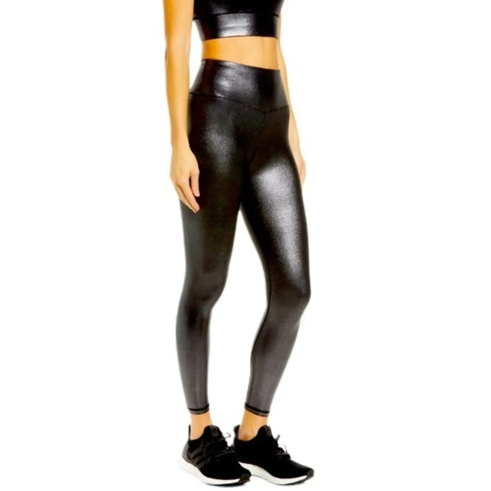 NEW Boutique Liquid Latex Black Leggings Small Breathable Wet Look Shine PU XS/S - Image 15