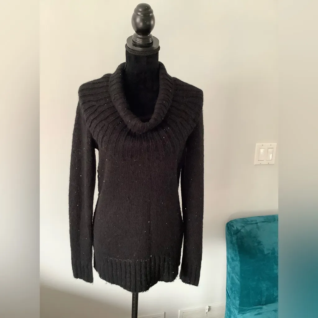 Sequined sweater with removable collar ⭐️⭐️⭐️ Black Size M - Image 4