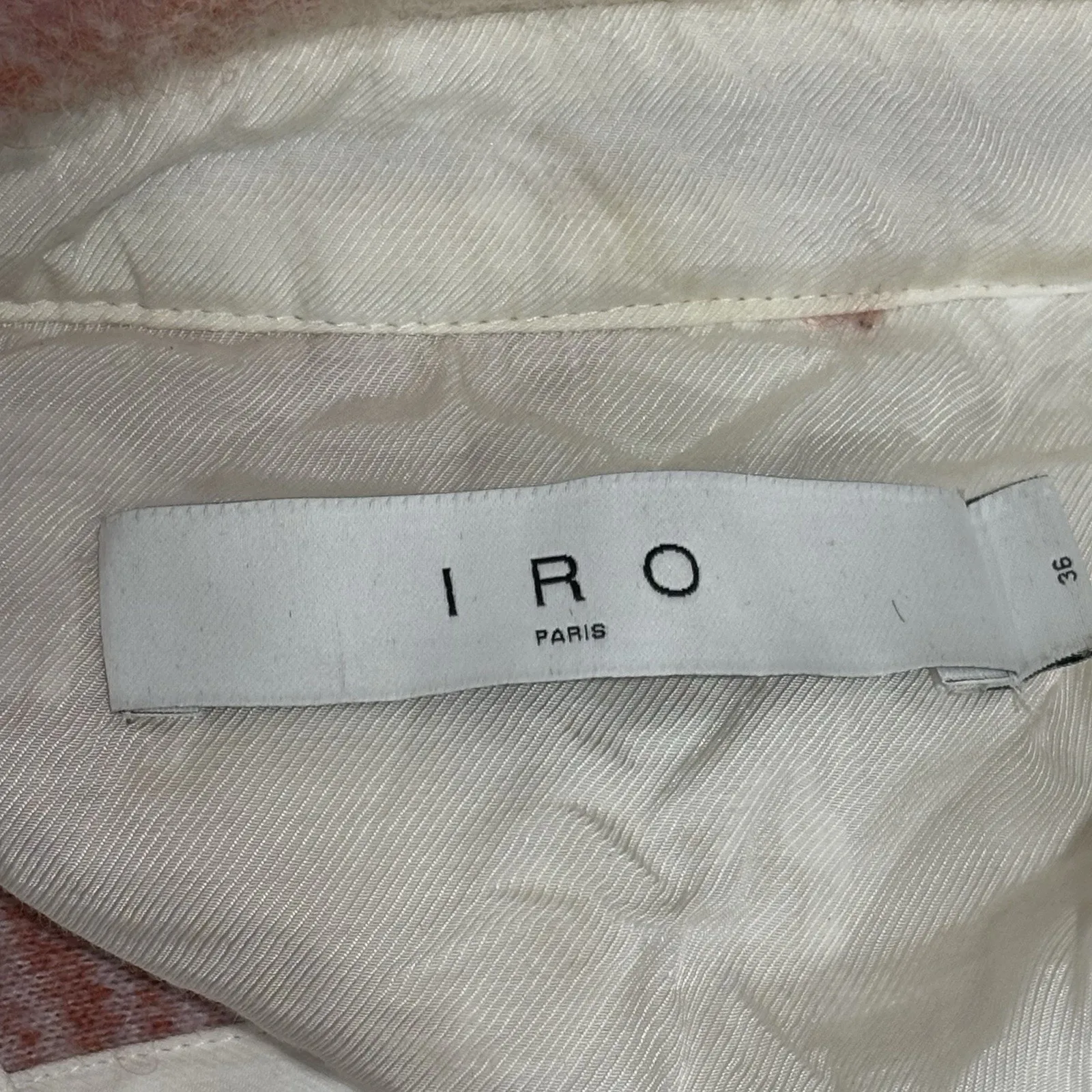 IRO Paris Lemina Size L (36) Pink Check Plaid Oversized Shacket Jacket Designer - Image 9