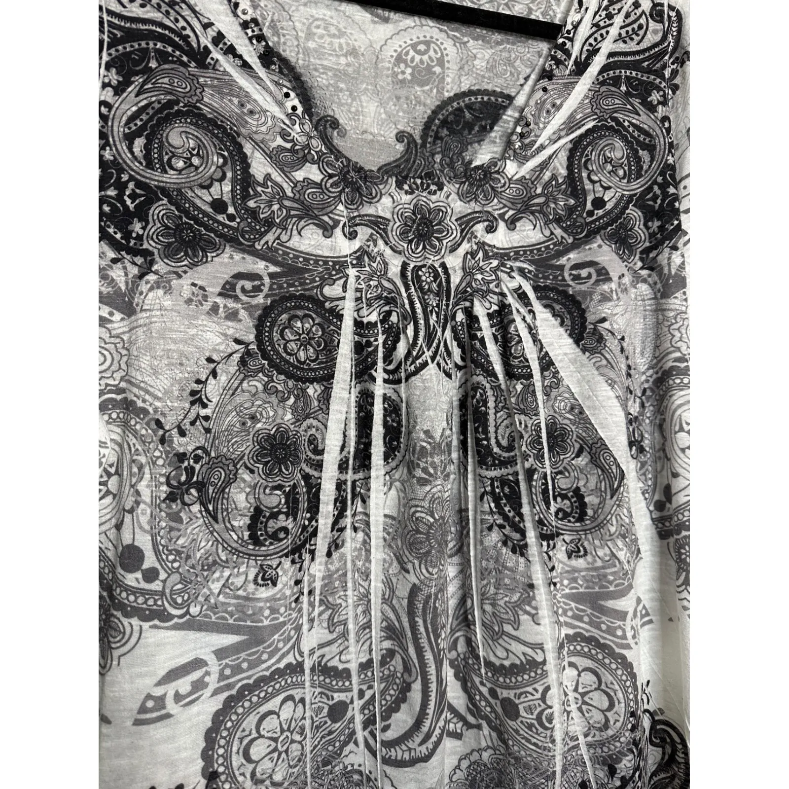 Oneworld Y2K Paisley Print Top Size 2X - Image 3