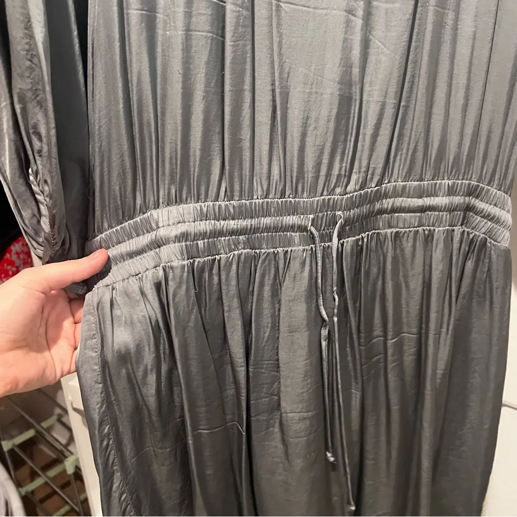 Young Fabulous & Broke Blue Grey Mini Dress - Image 9