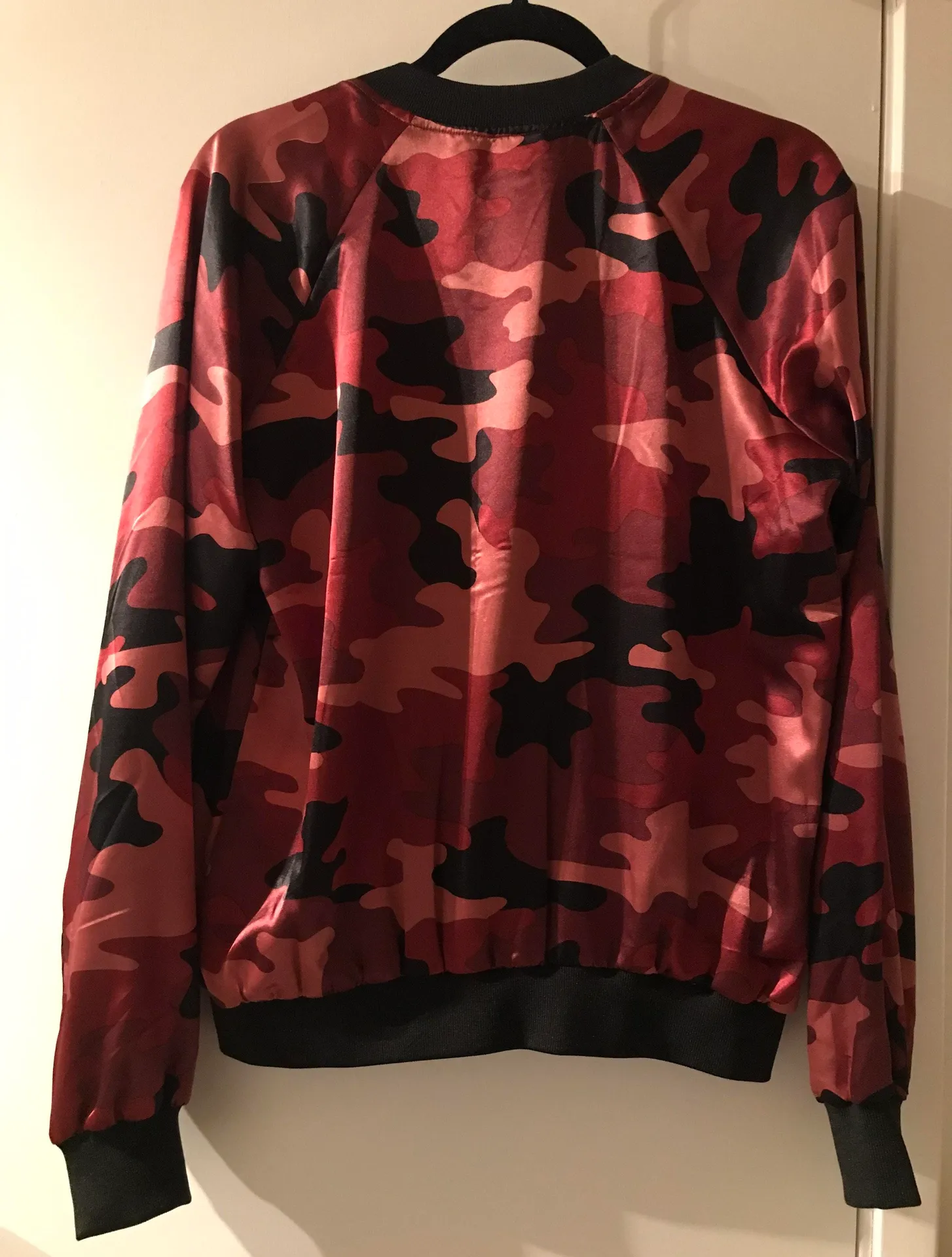 Satin Camo Bomber Jacket - Image 3