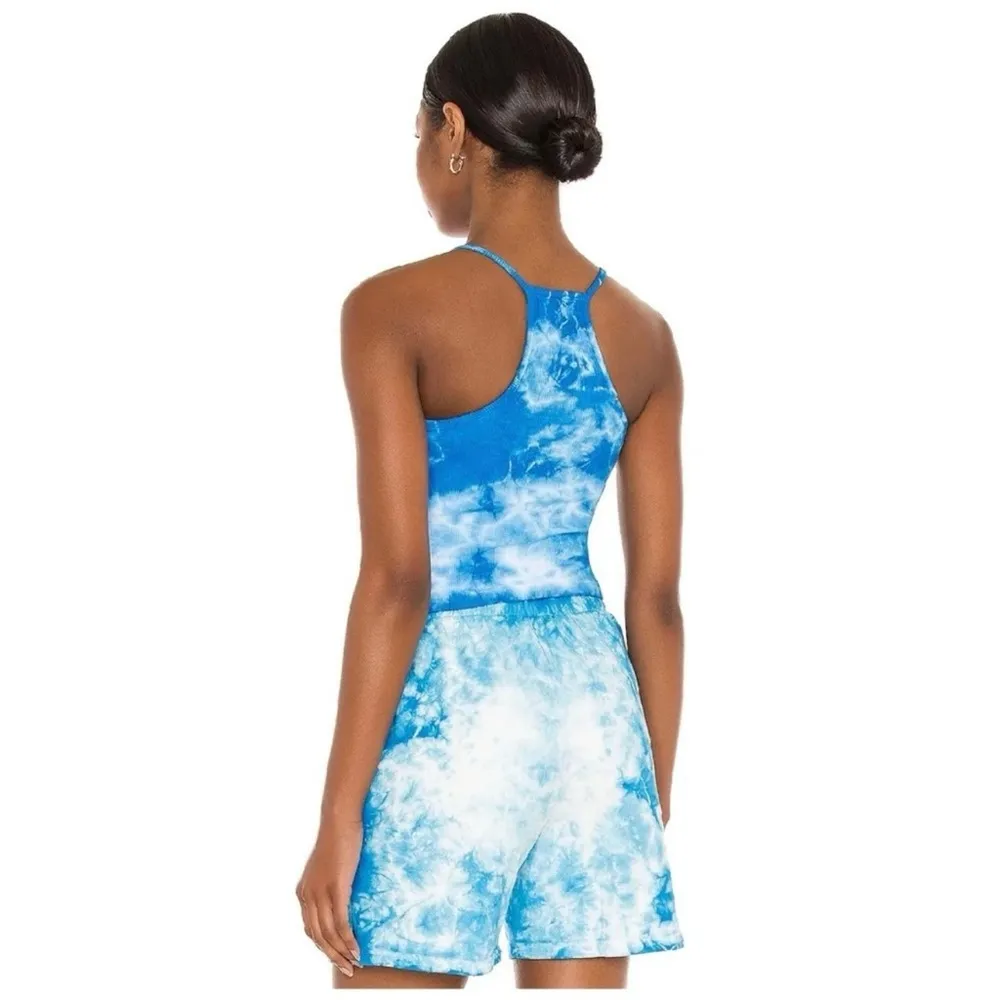 FRANKIES BIKINIS Set Sebastian Tank & Burl Sweatshorts, Ocean Tie Dye, Medium - Image 3