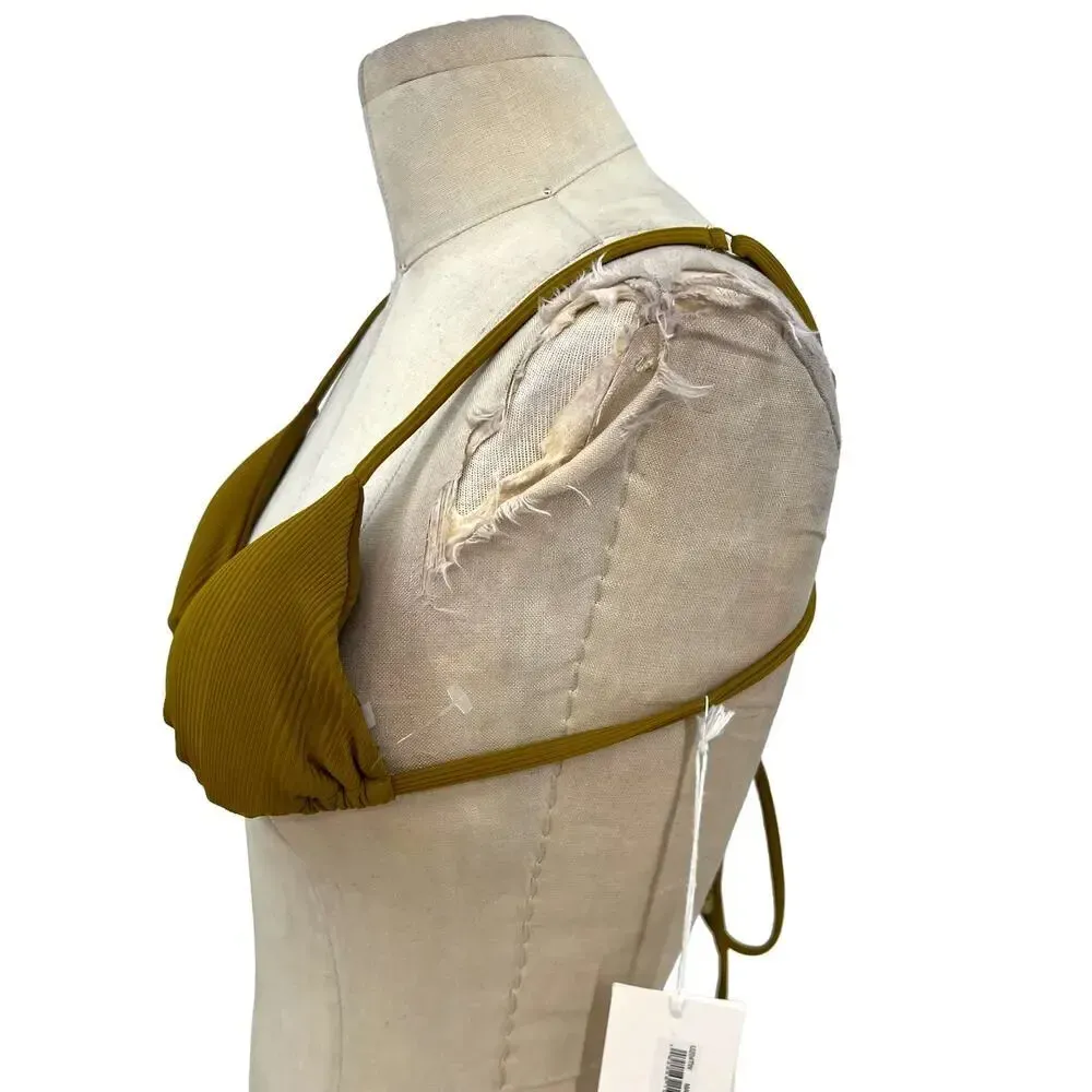 Vitamin A Sol Bikini Top Matcha Variegated EcoRib Size 8‎ / Medium - Image 6