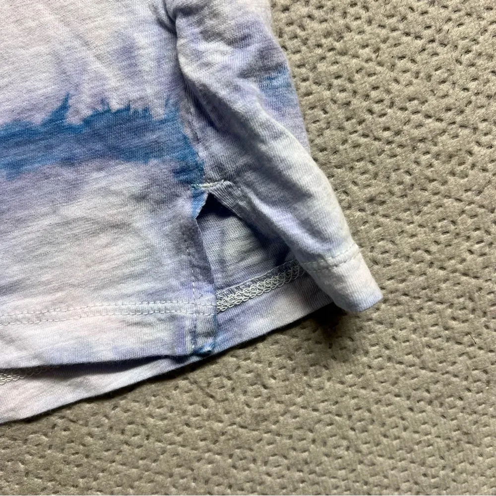 ⭐️Madewell Whisper Cotton V-Neck Pocket Tee in Purple Blue Tie Dye Size XSmall - Image 2