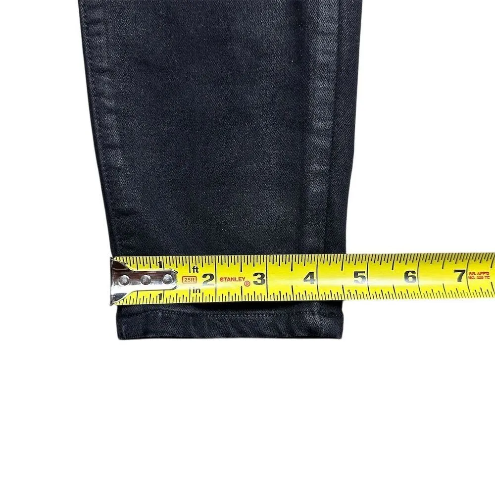 PAIGE Hoxton Ankle Women's Black Fog Luxe Coating Skinny Jeans Size 27 - Image 13
