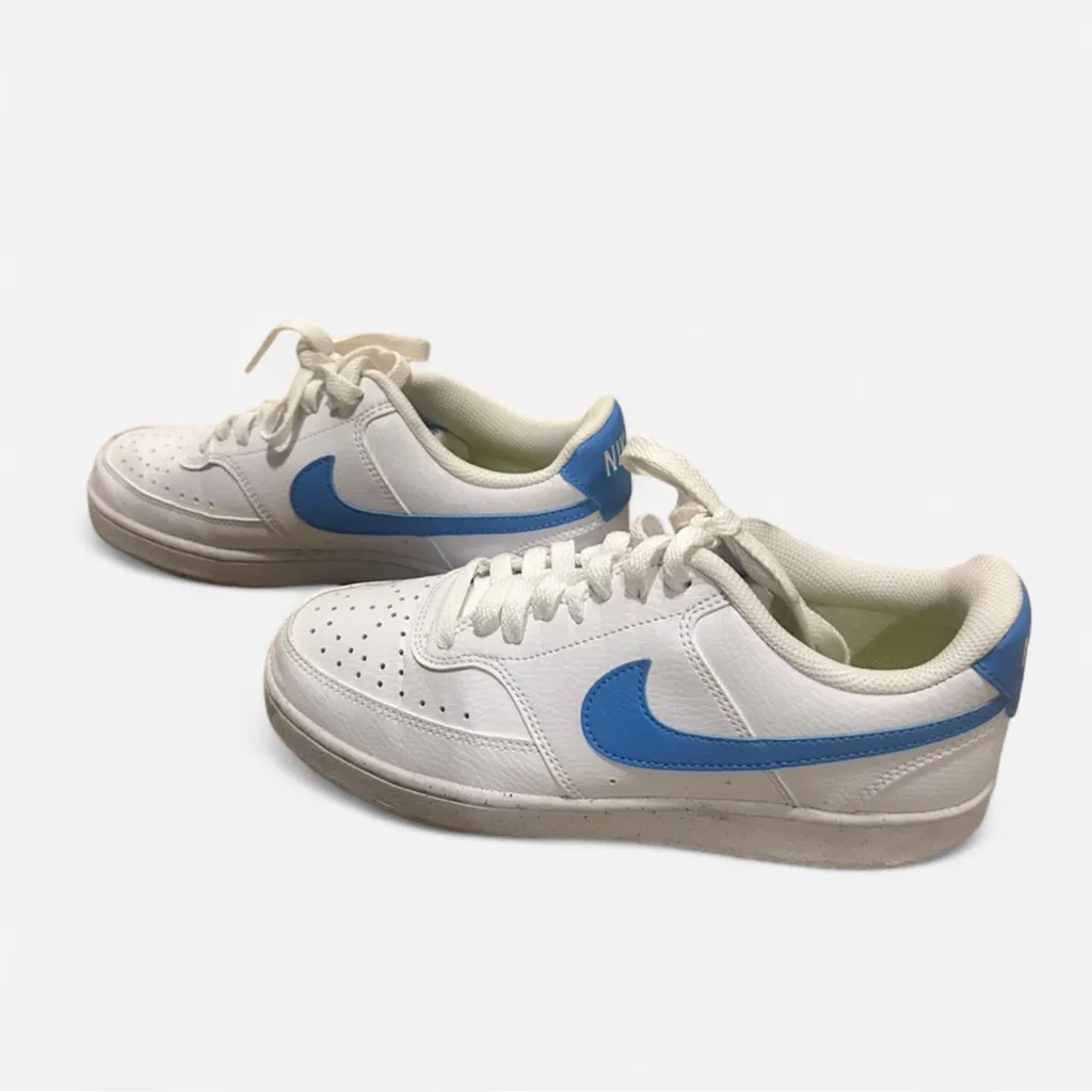 Nike White and Blue Women's Sneakers - Image 4