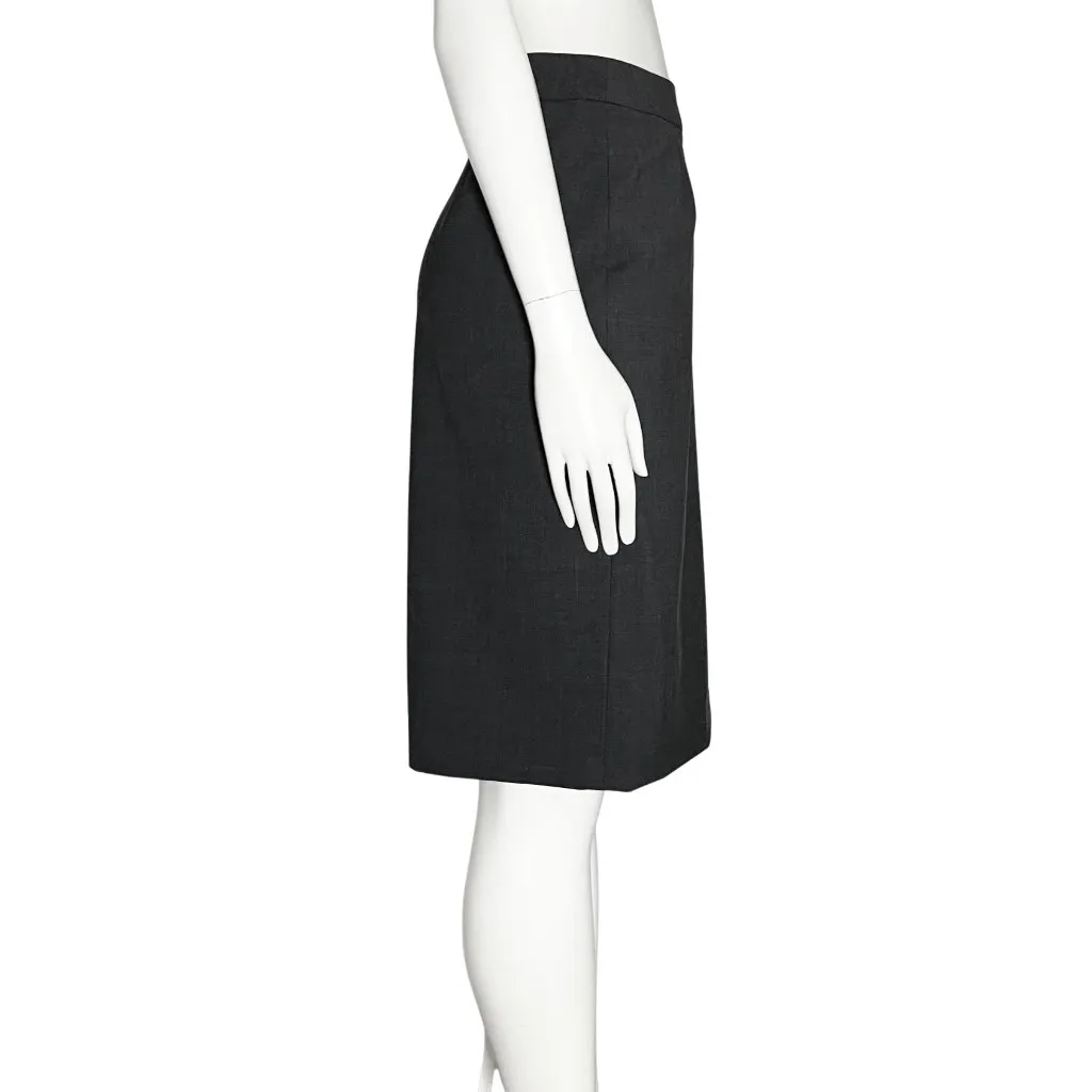 Hugo Boss Vilea Charcoal Gray Wool Pencil Skirt. US 6 Small. Office Business - Image 7
