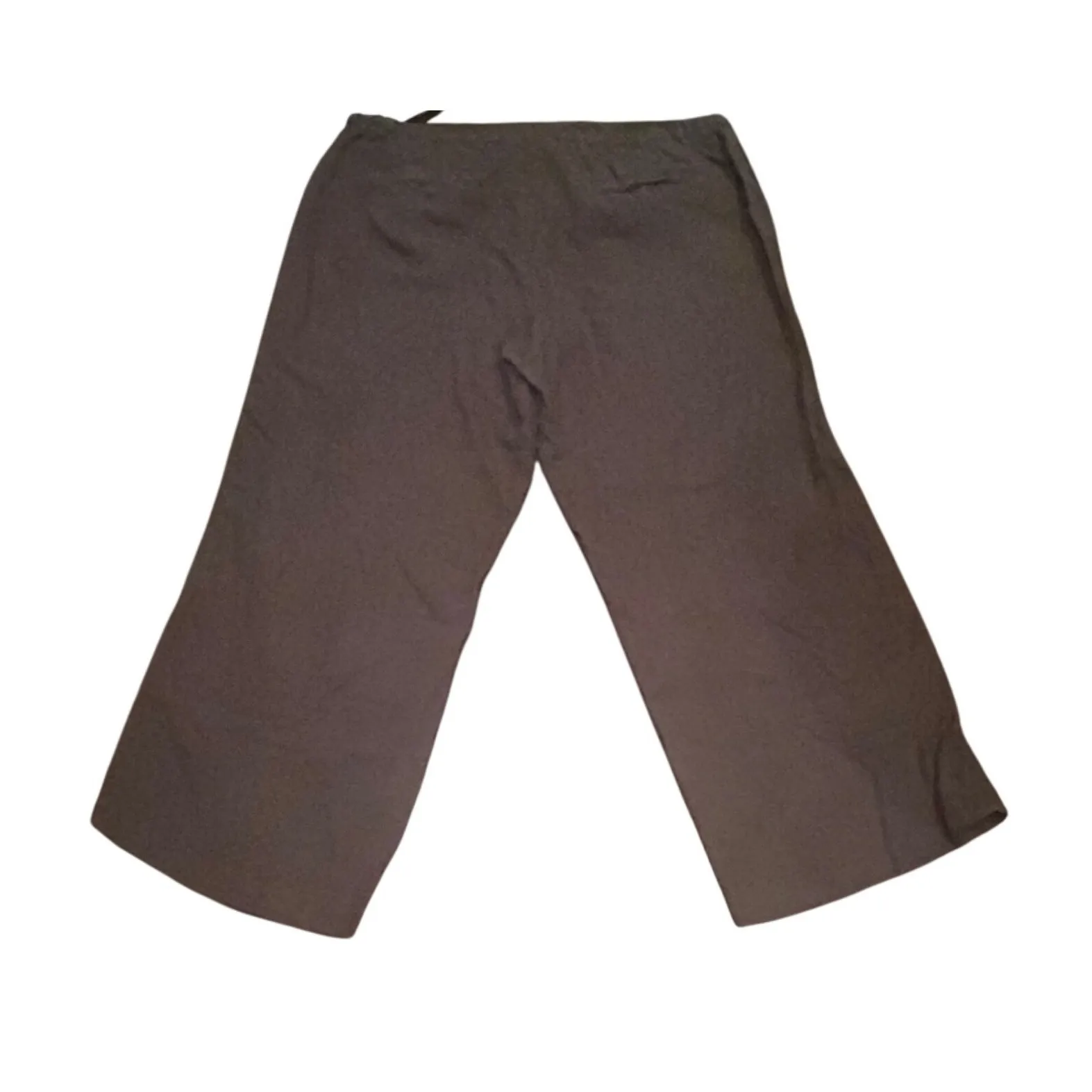 Caslon‎ Nordstrom 100% Linen Wide Leg Brown Casual Pants Drawstring Women Sz 18W - Image 4