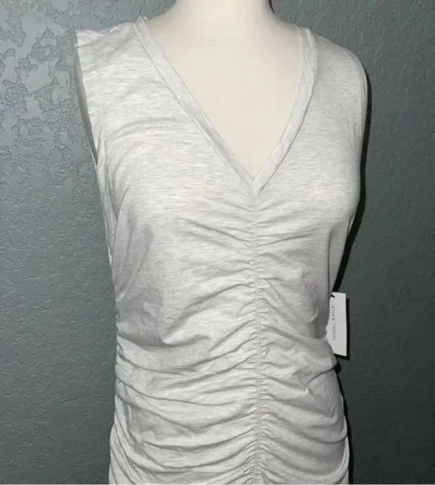 NEW Kendall & Kylie Grey Ruched Sleeveless Bodycon Dress - Image 6