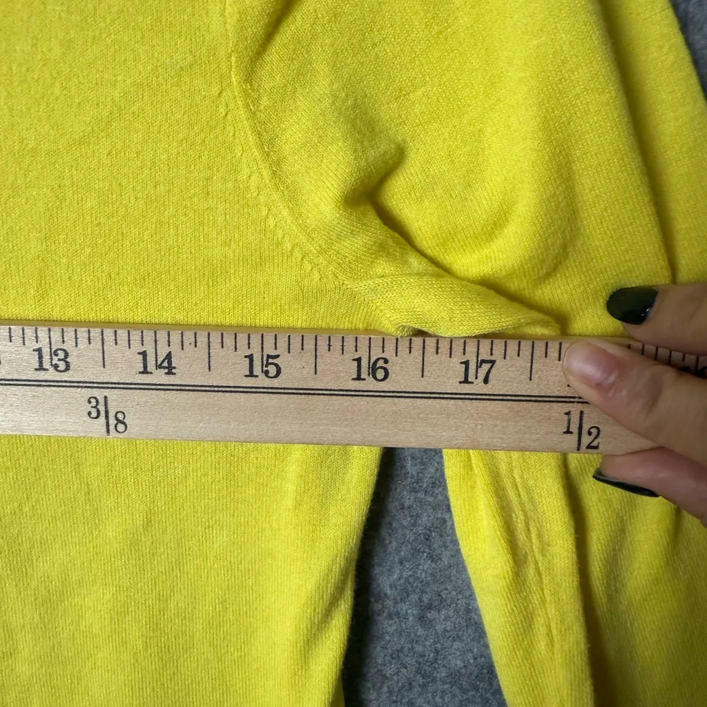 J. Crew Woman Size small Bright Yellow cropped Cardigan - Image 4