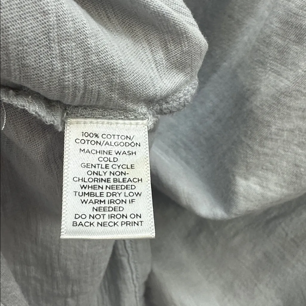 Cotton Ann Taylor Loft Pale Blue Gray Crochet Lace Cap Sleeve Scoop Neck Size M - Image 11