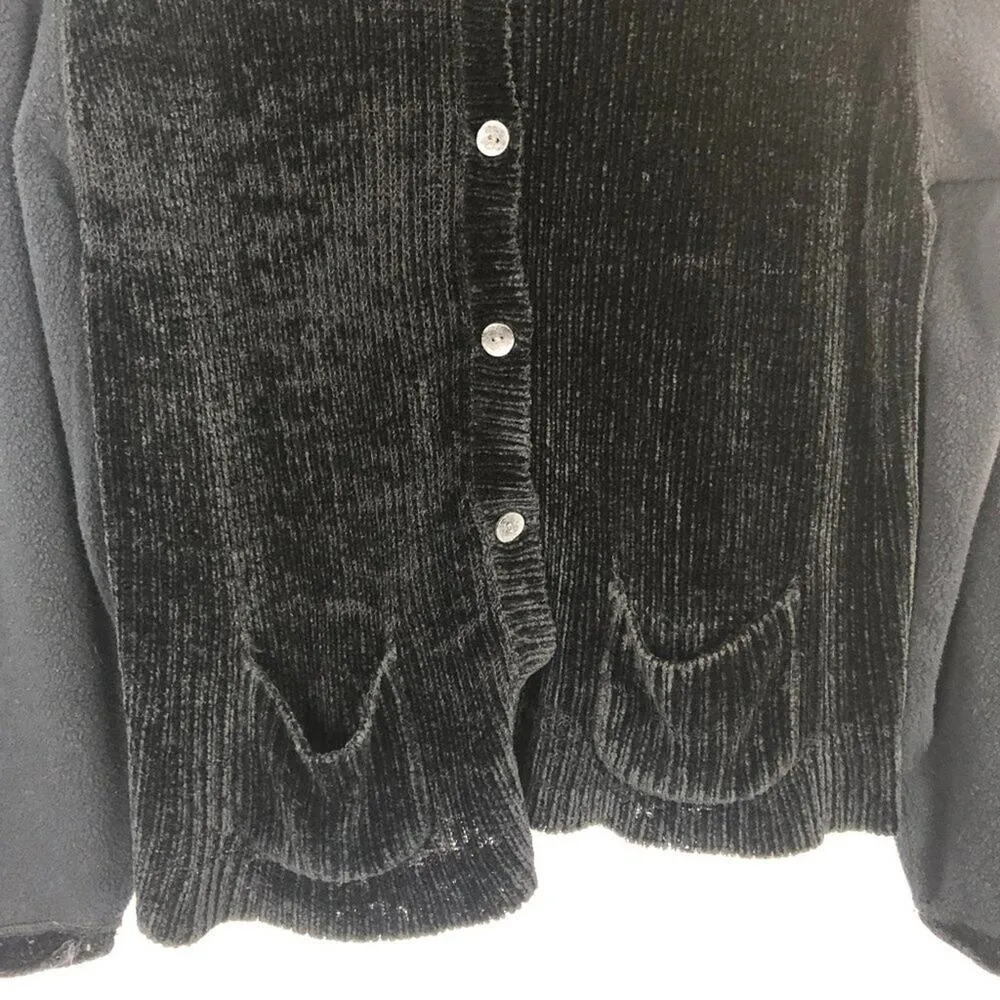 J.Jill Mixed Media Womens Cardigan Medium Vtg 90s Y2K Retro Workwear Casual - Image 5